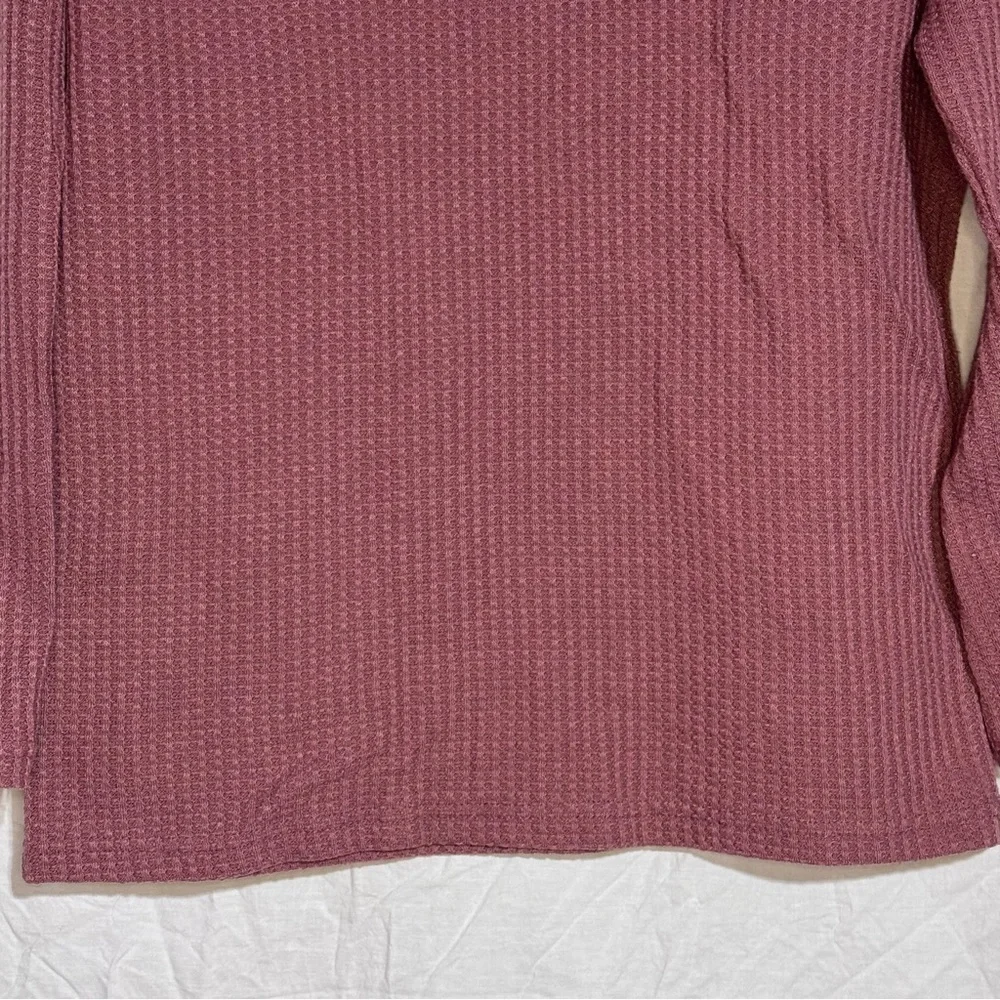 Ekouaer pink mauve waffle knit top and short pajama set Size Medium
